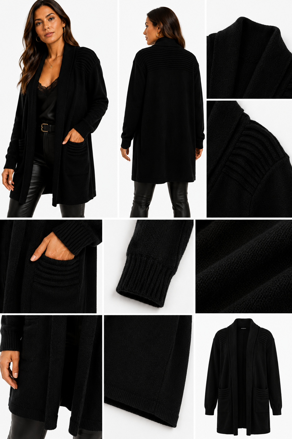 Midnight Elegance Alpaca Cardigan