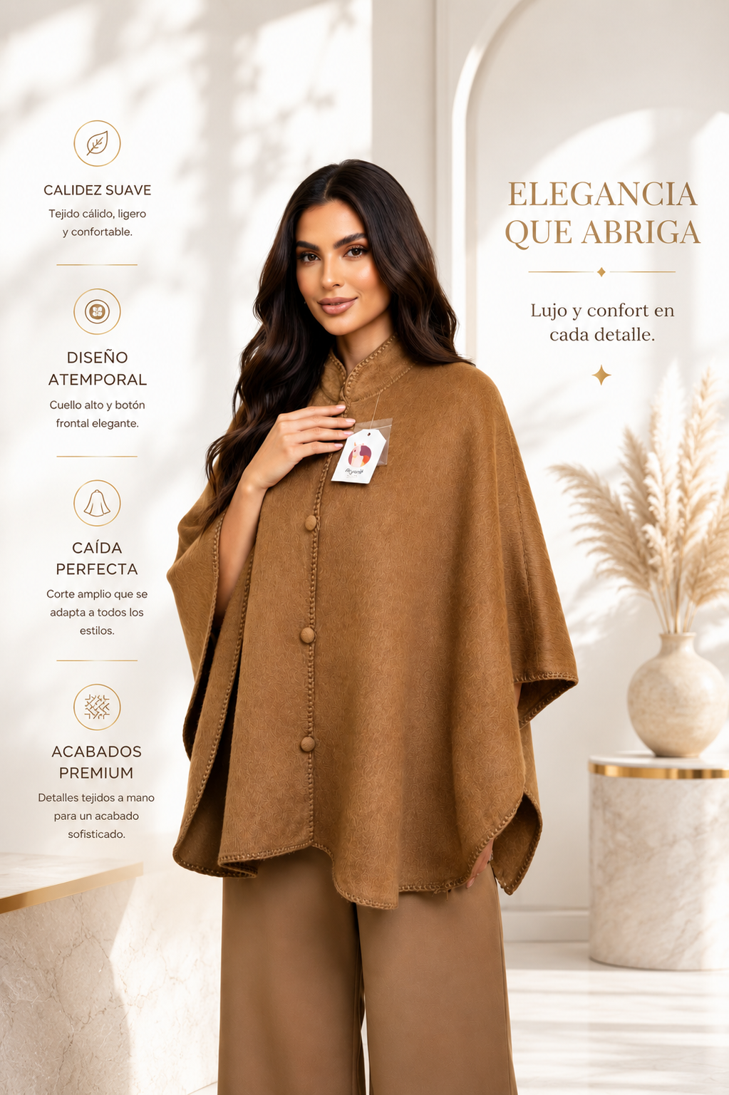 Sumaq Camel Alpaca Poncho