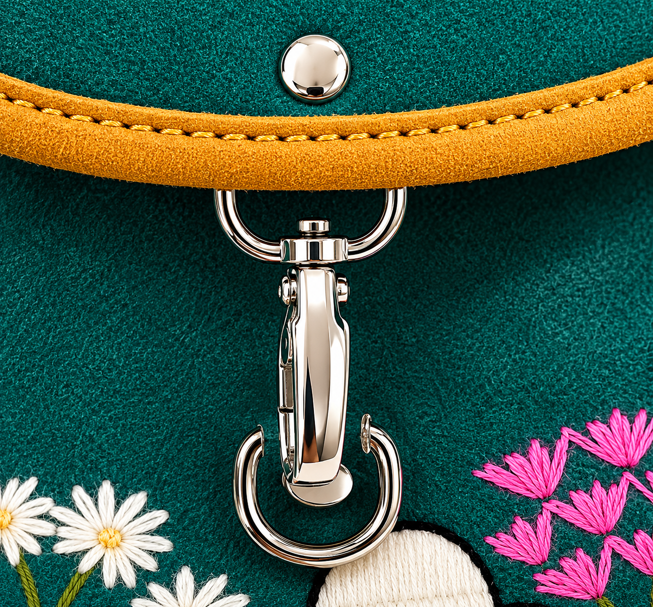 Andean Floral Embroidered Green Backpack 🌺🎒