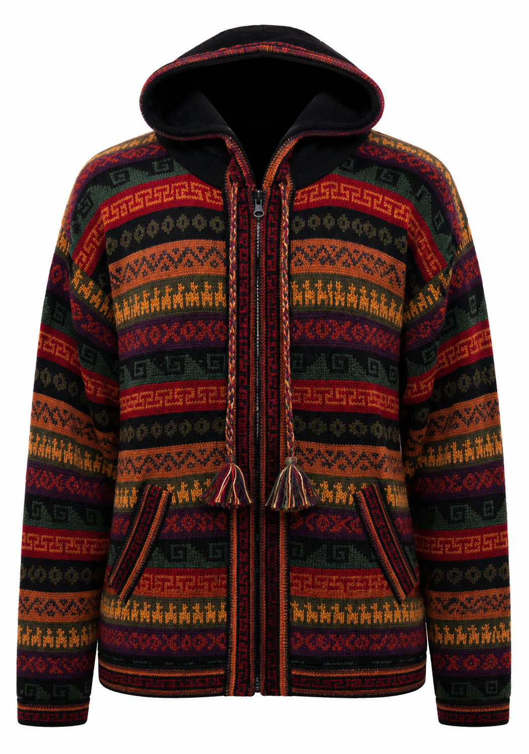 Andean Heritage Alpaca Hooded Jacket
