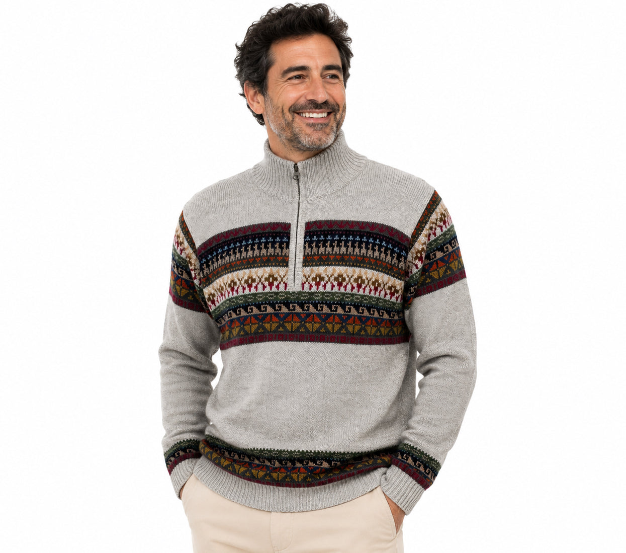 Men’s Andian Half - Zip Alpaca Sweater