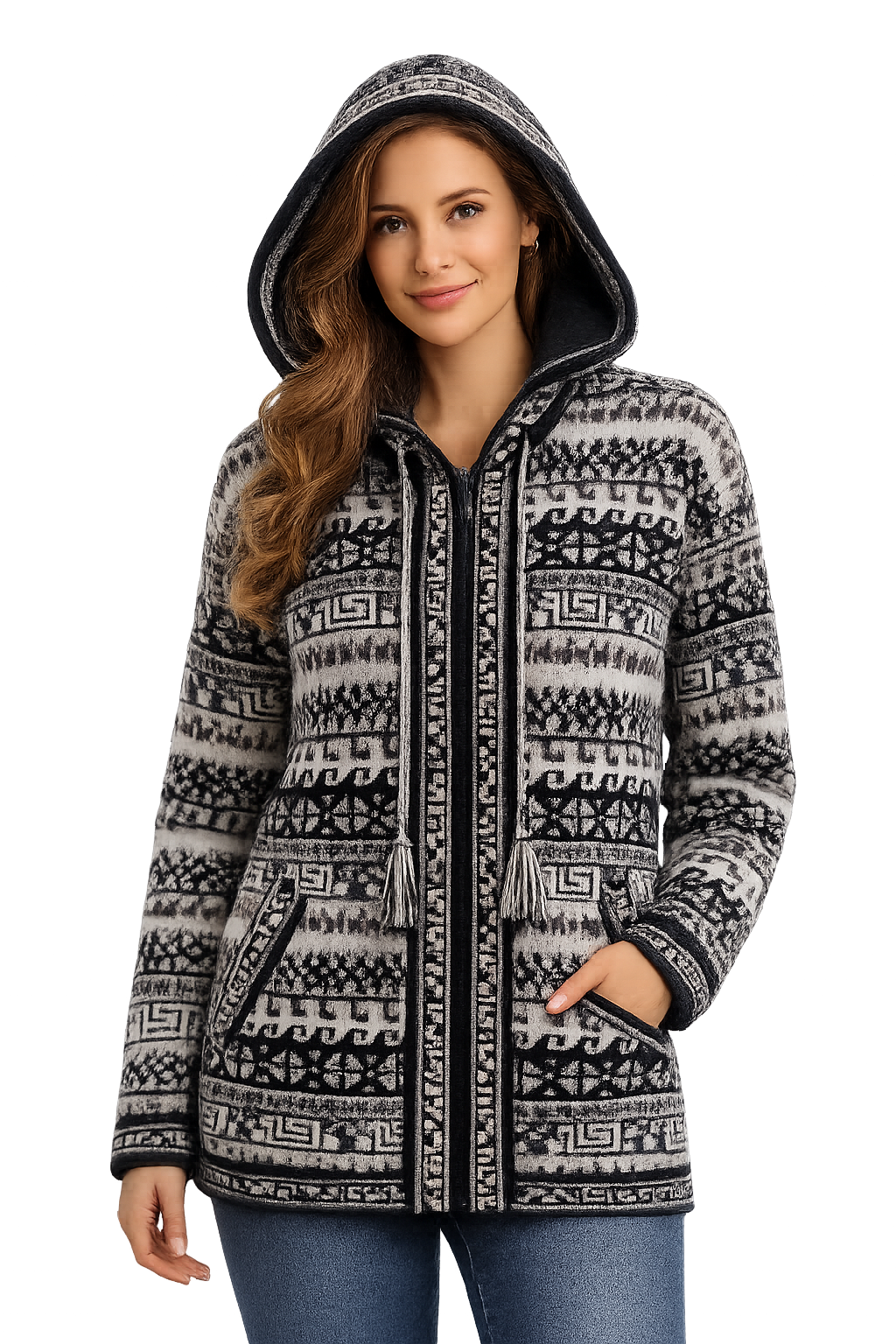 🦙 Andean Eclipse Alpaca Hooded Jacket