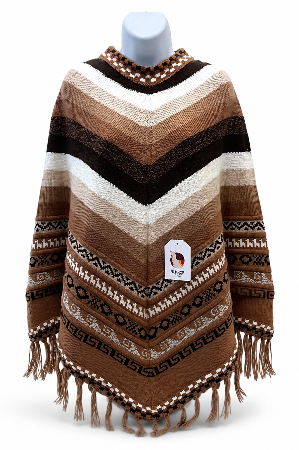 Andes Alpaca Brown Poncho