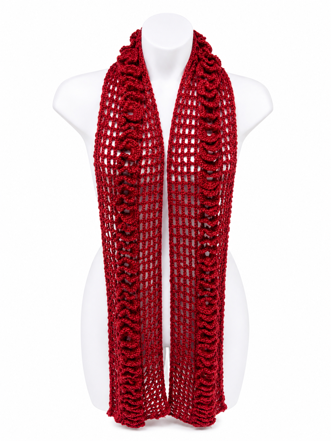 PRE-ORDER | Red Mist Handmade Baby Alpaca Crochet Scarf