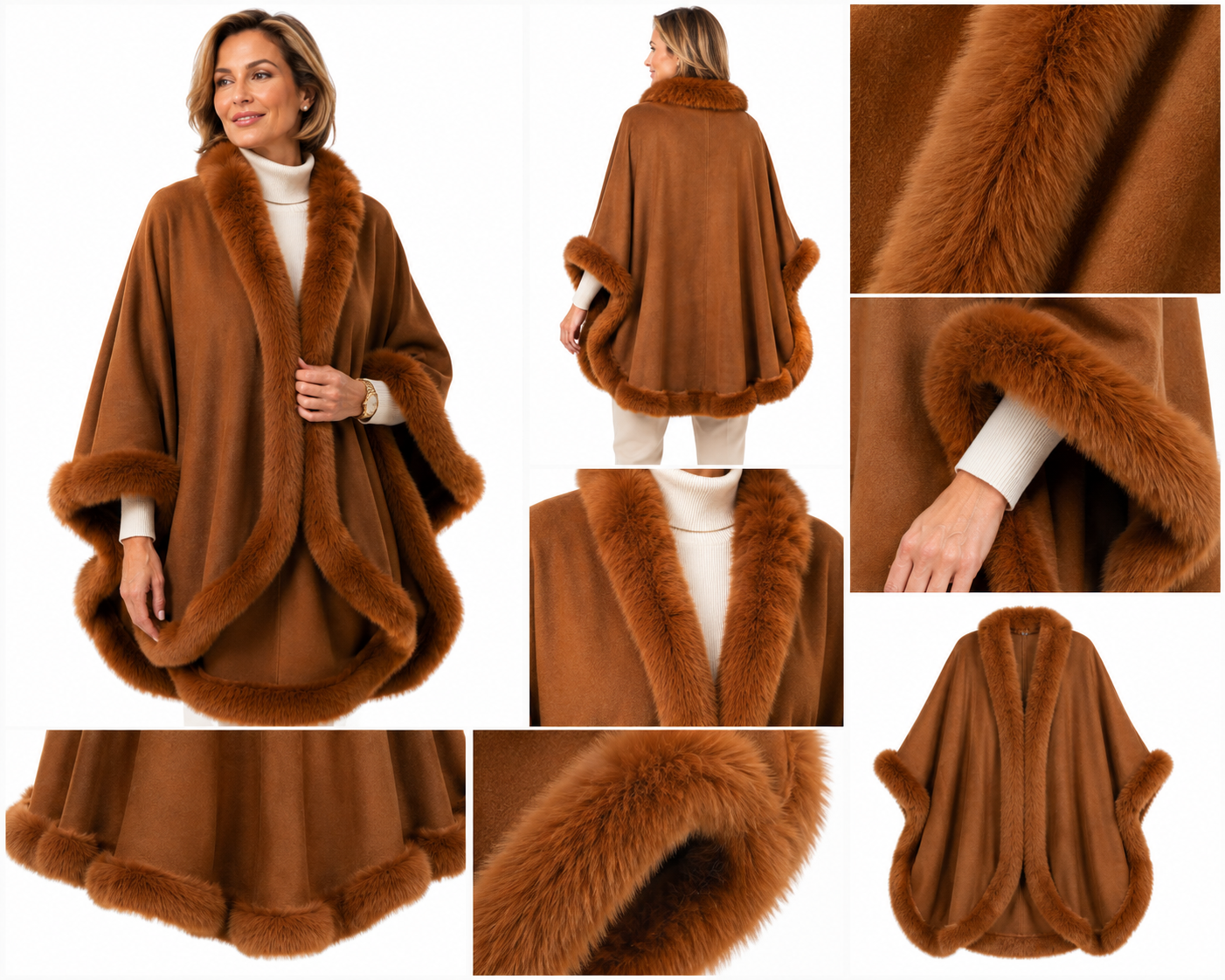 Qori Sumaq Camel Baby Alpaca  Poncho