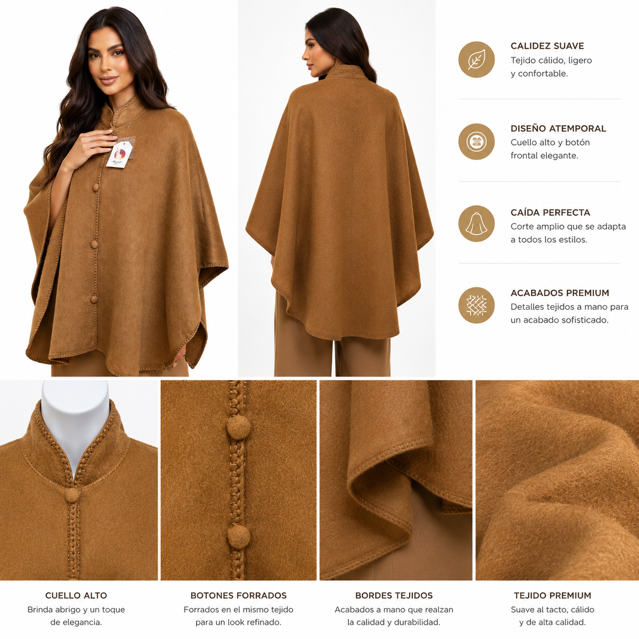 Sumaq Camel Alpaca Poncho