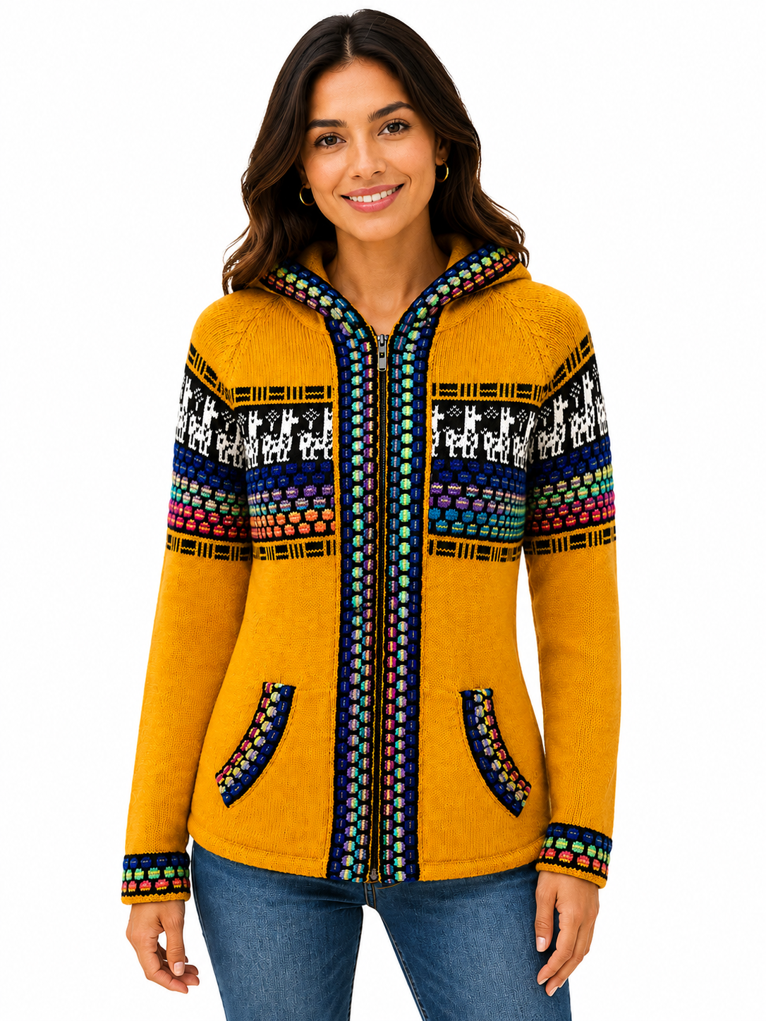 Golden Llama Alpaca Hoodie