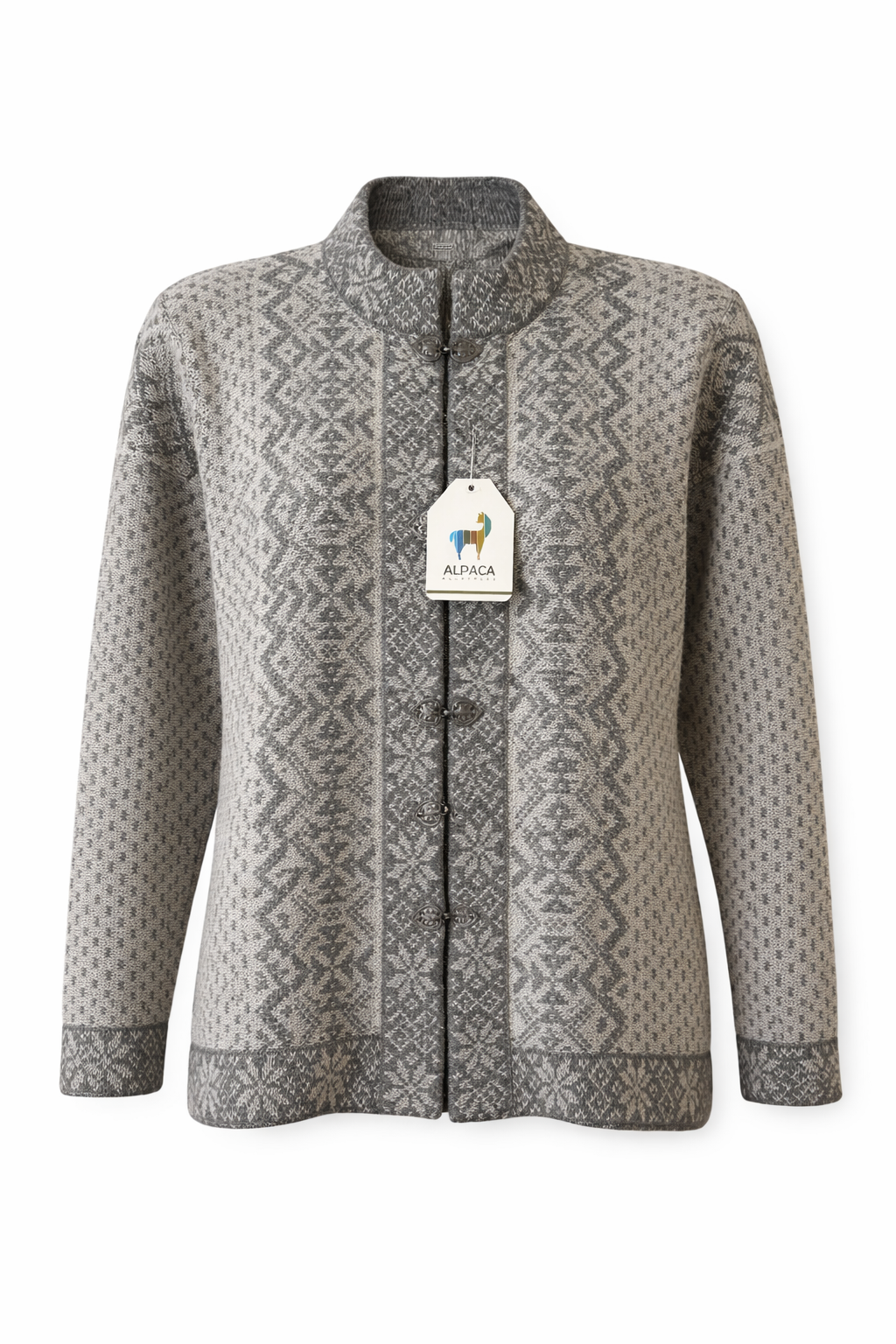 Nordic Silver Alpaca Cardigan