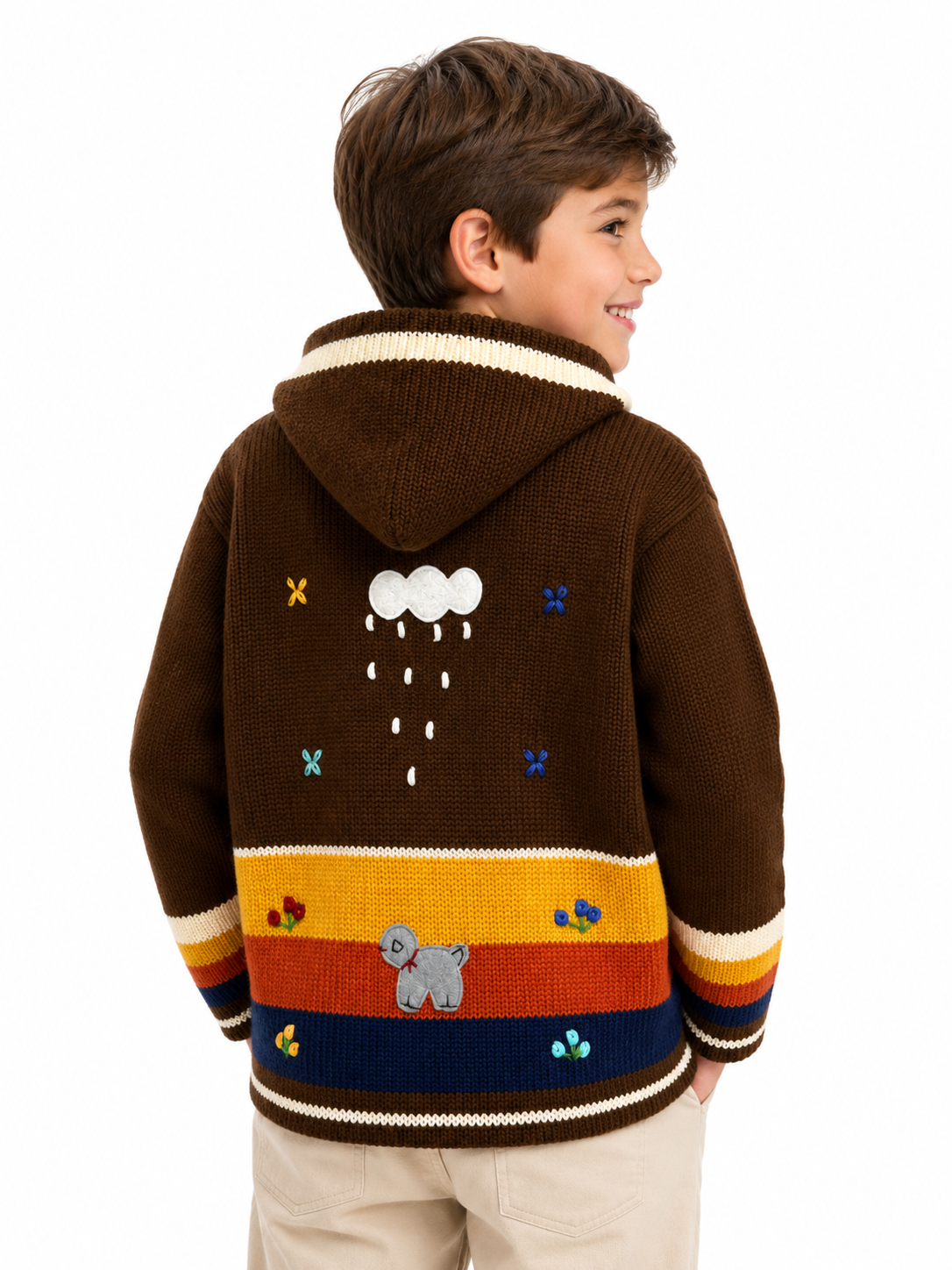 🌈 Andean Adventure Kids Hoodie - Brown