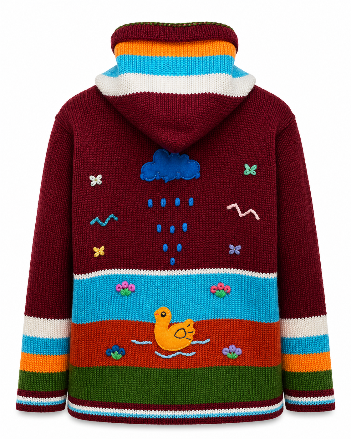 Andean Adventure Kids Hoodie - Cherry