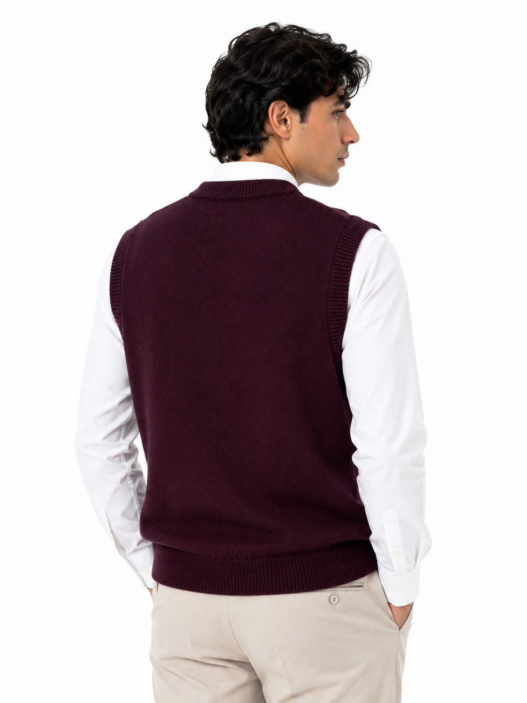 Burgundy Baby Alpaca Men’s Vest