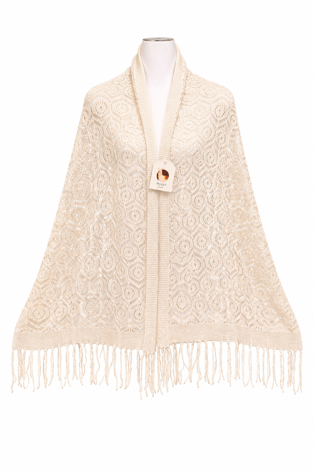 Ivory Grace Alpaca Shawl