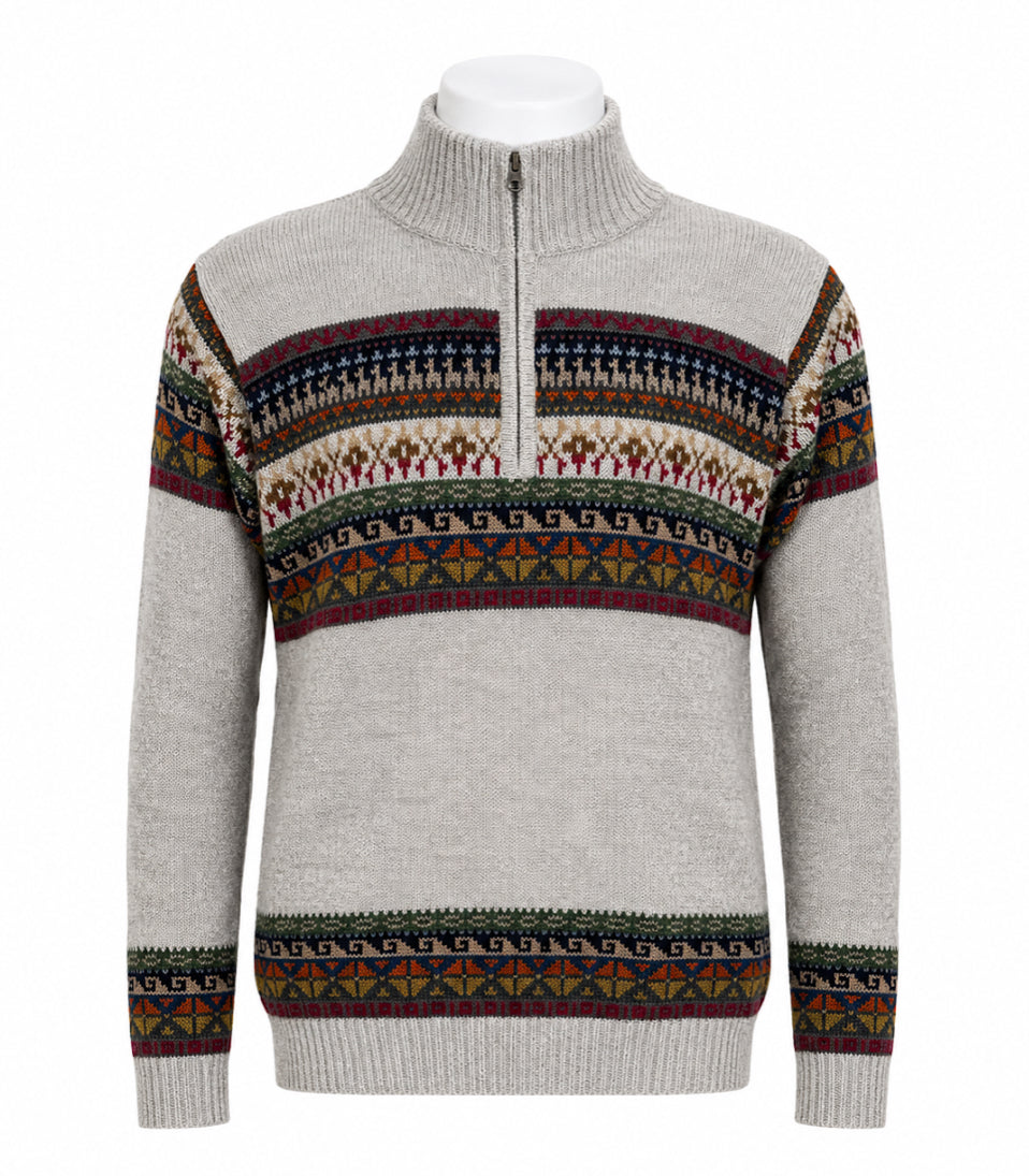 Men’s Andian Half - Zip Alpaca Sweater