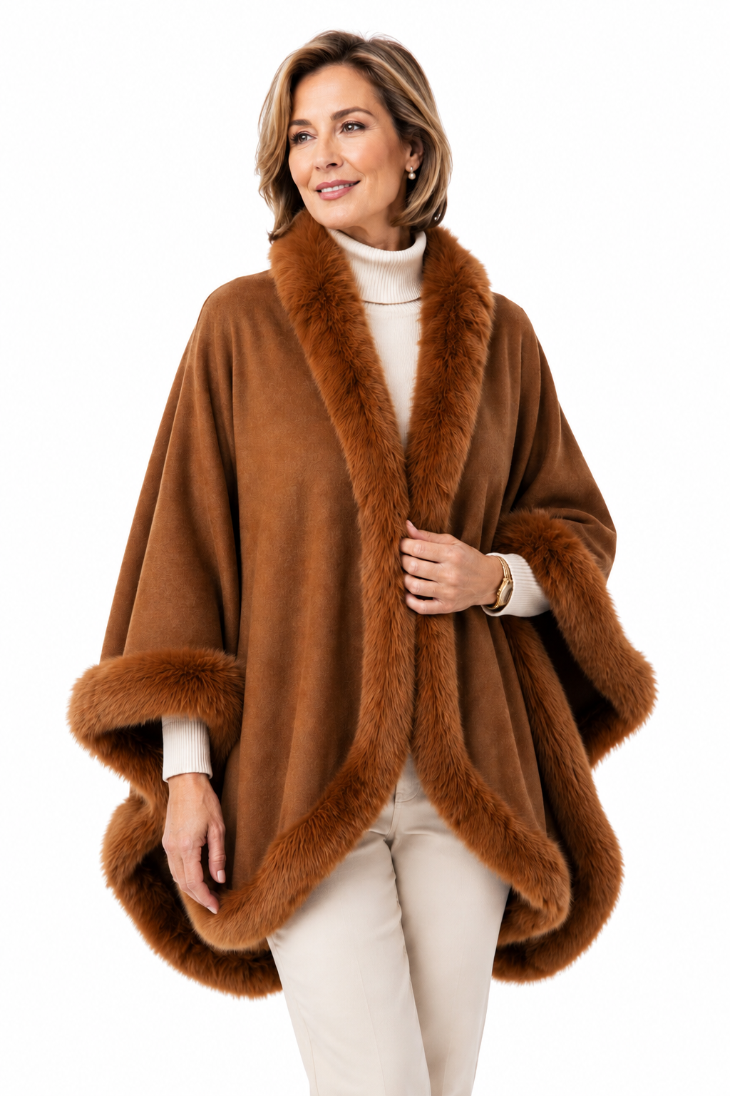 Qori Sumaq Camel Baby Alpaca  Poncho
