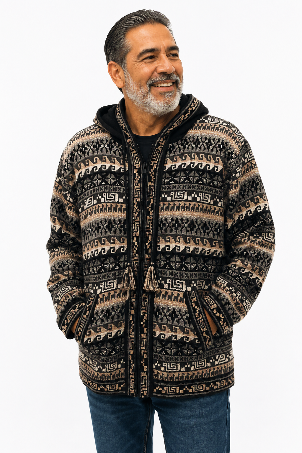 Andean Heritage Men’s Alpaca Hooded Sweater