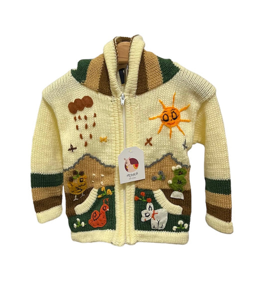 Cream Unisex children sweater