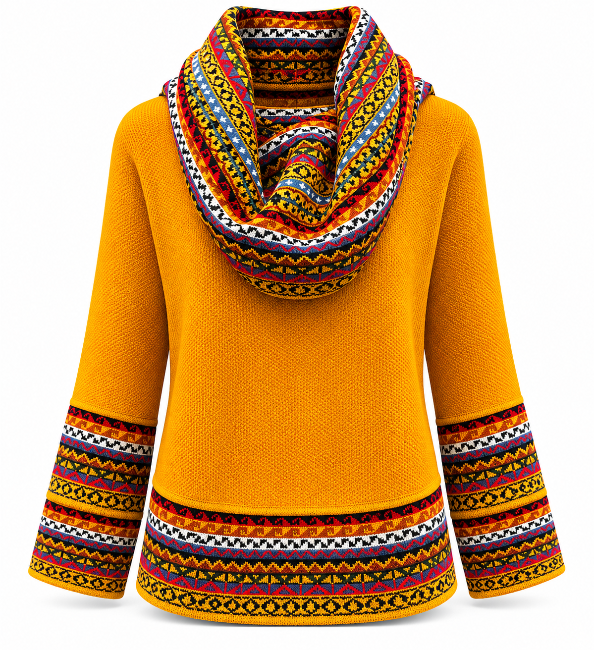 Alpaca Cowl Neck Sweater – Mustard Gold