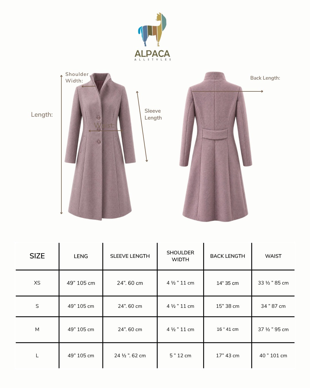 Luxury Salmon Alpaca Coat