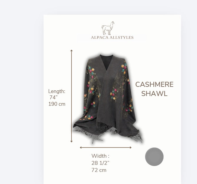 Mystic Floral Cashmere Shawl