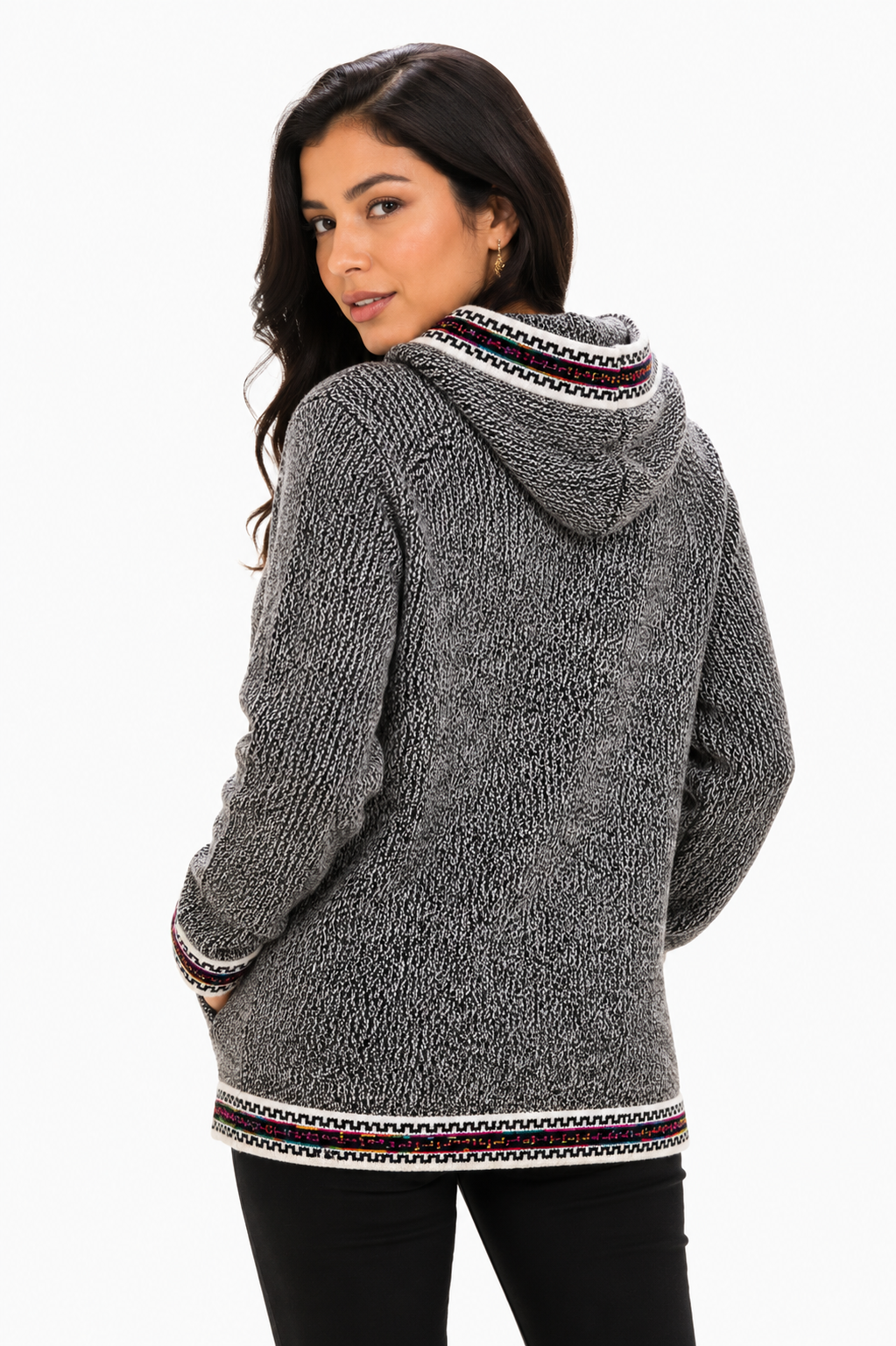 Andean Silver Alpaca Hoodie Sweater