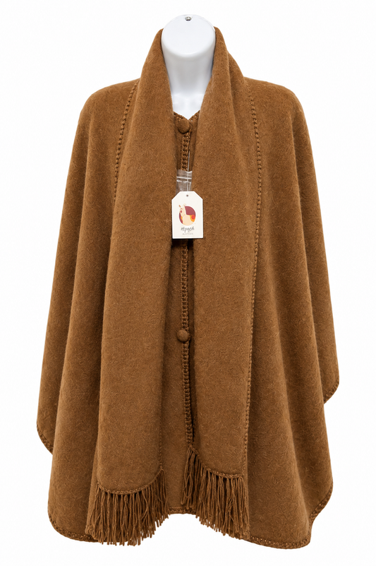 Qori Ñusta Alpaca Cape Alpaca Cape with scarf and matching hat