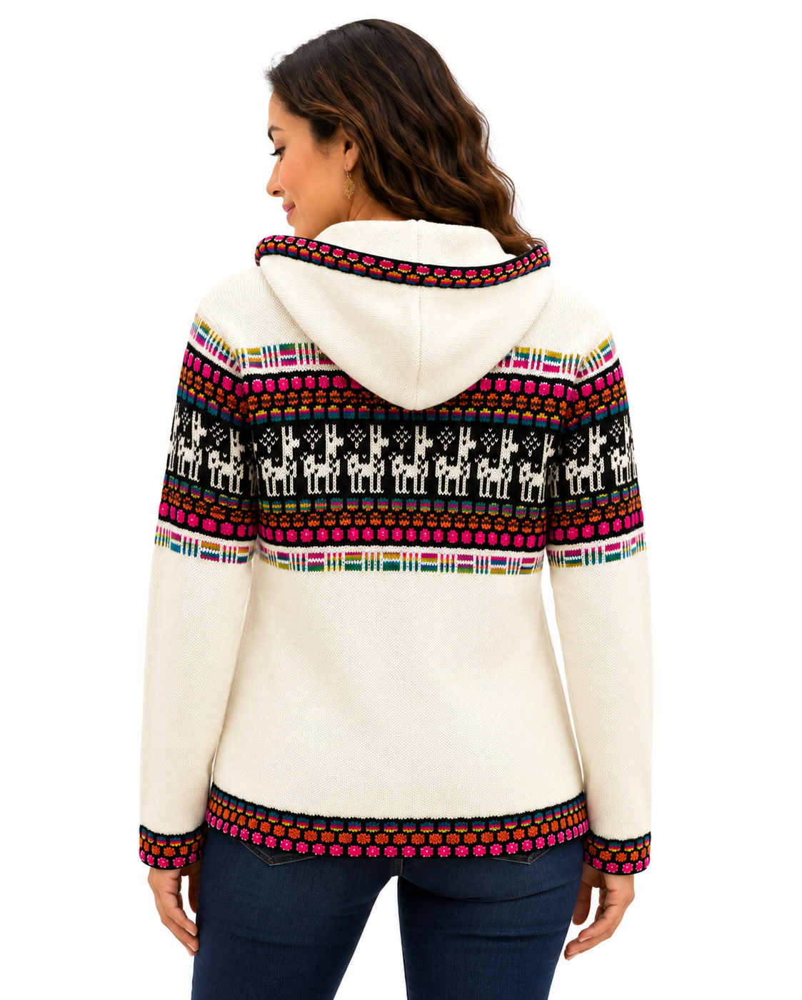 Ivory Chakra Women Alpaca Sweaters