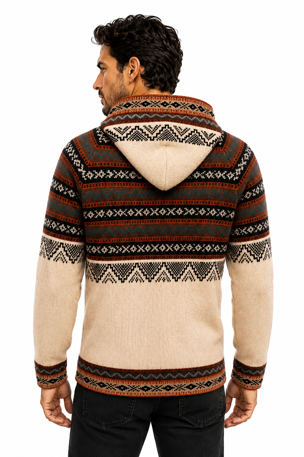 Light Brown Men Alpaca Sweater