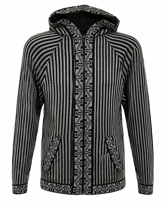 Men’s Highland Shadow Gray Alpaca Hoodie