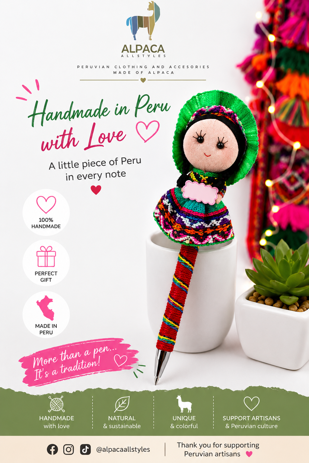 Andean Princess Artisan Pen