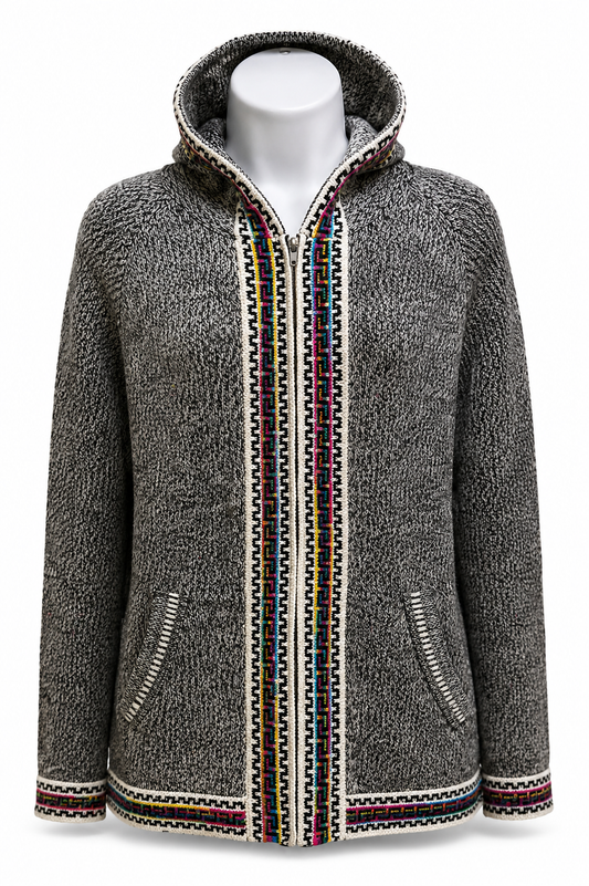 Andean Silver Alpaca Hoodie Sweater