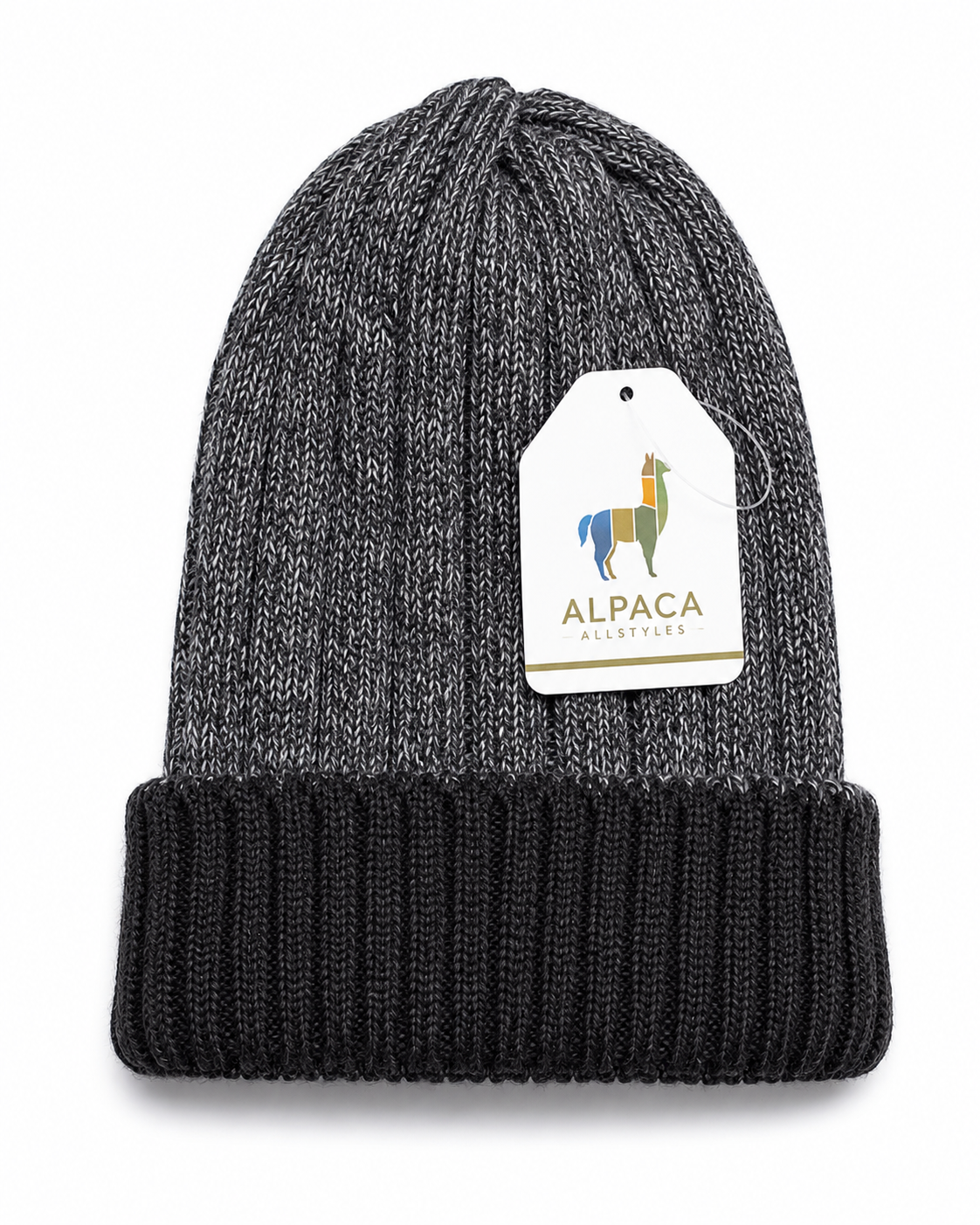 Andean Classic Alpaca Beanie – Two-Tone Winter Hat