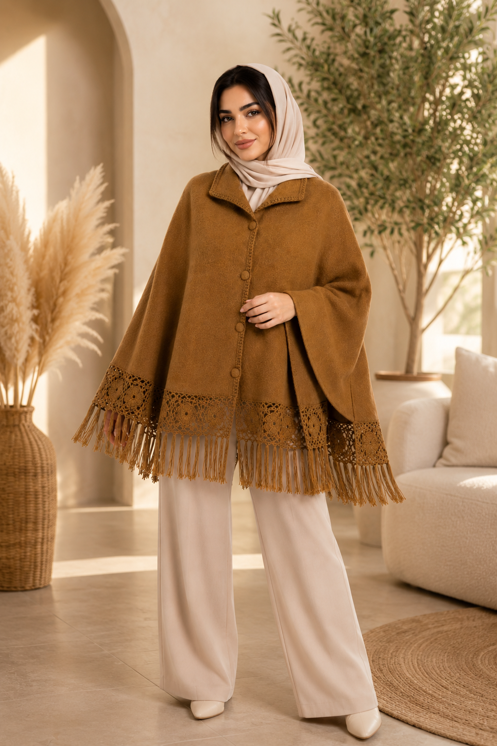 Andean Sunset Alpaca Poncho