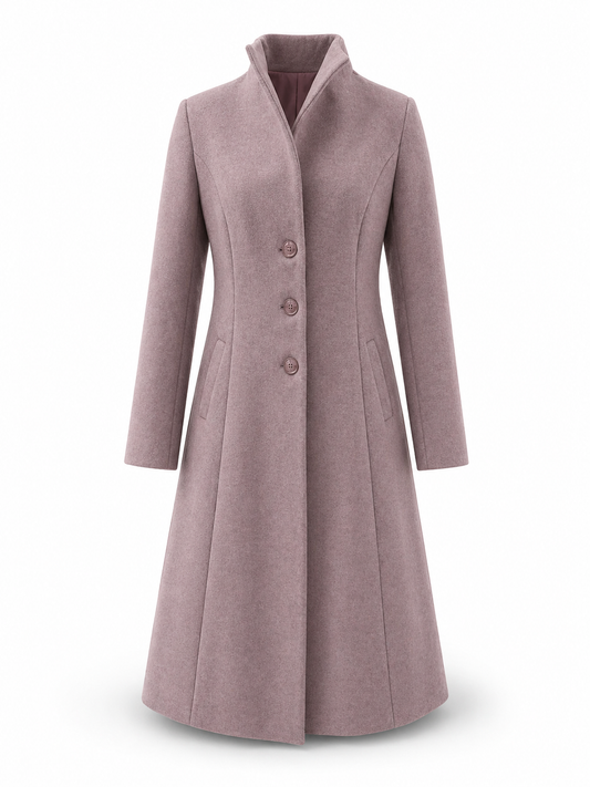 Luxury Salmon Alpaca Coat