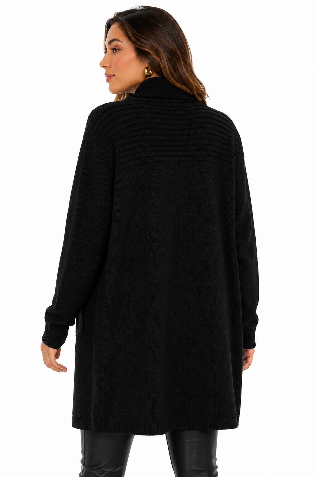 Midnight Elegance Alpaca Cardigan
