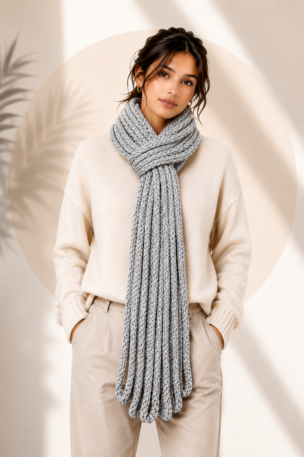 PRE-ORDER Handmade Silver Mist Baby Alpaca Scarf