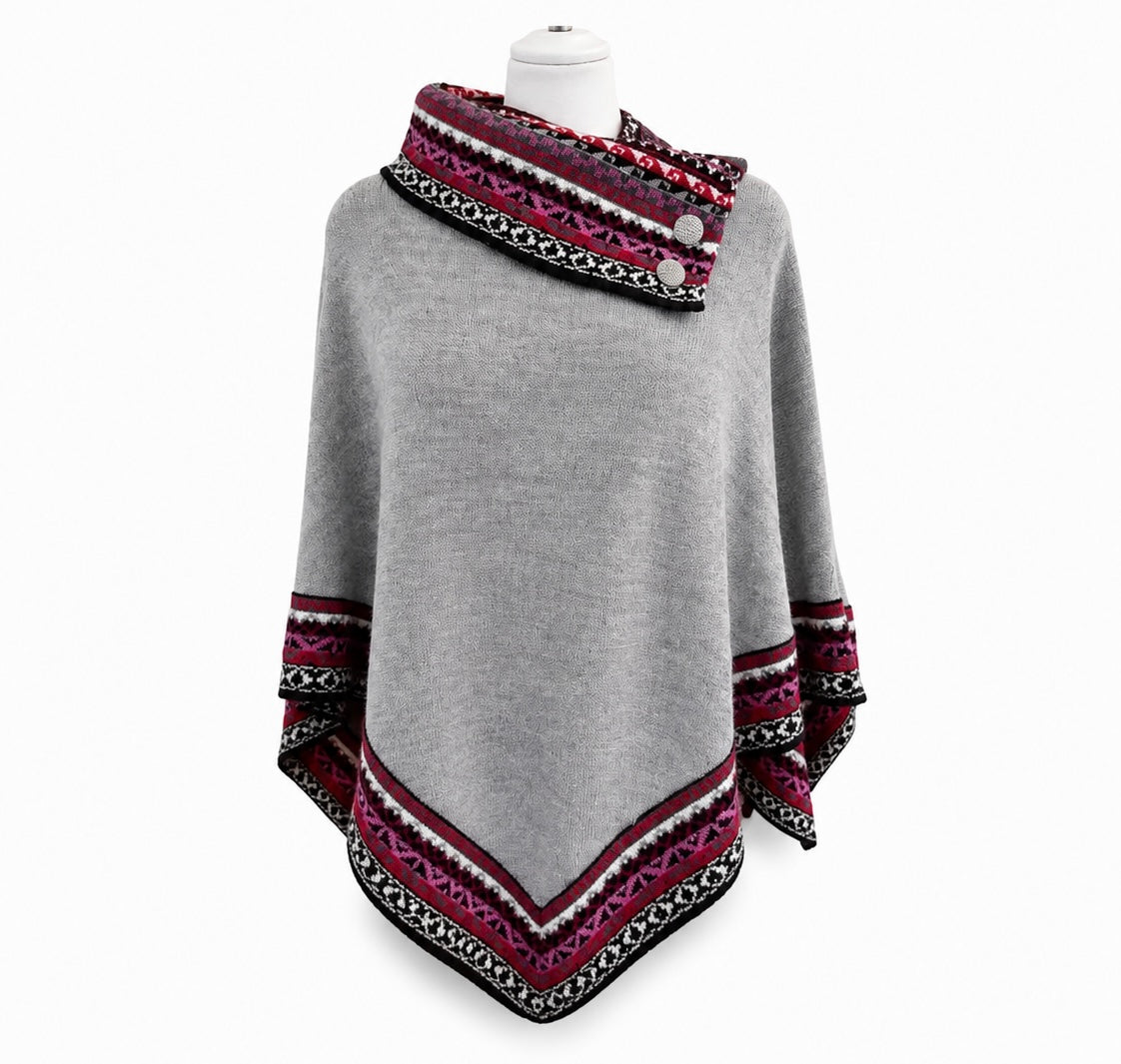 Grace Alpaca Ruana Poncho