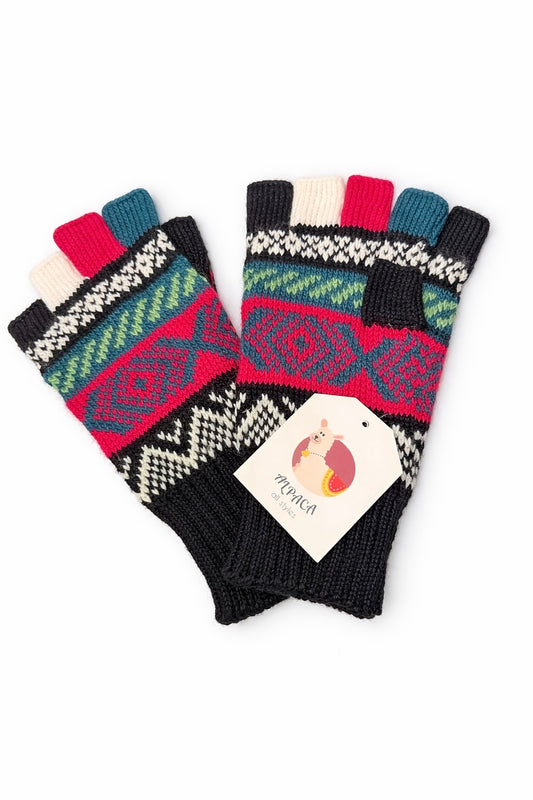 Peruvian Alpaca Fingerless Mittens