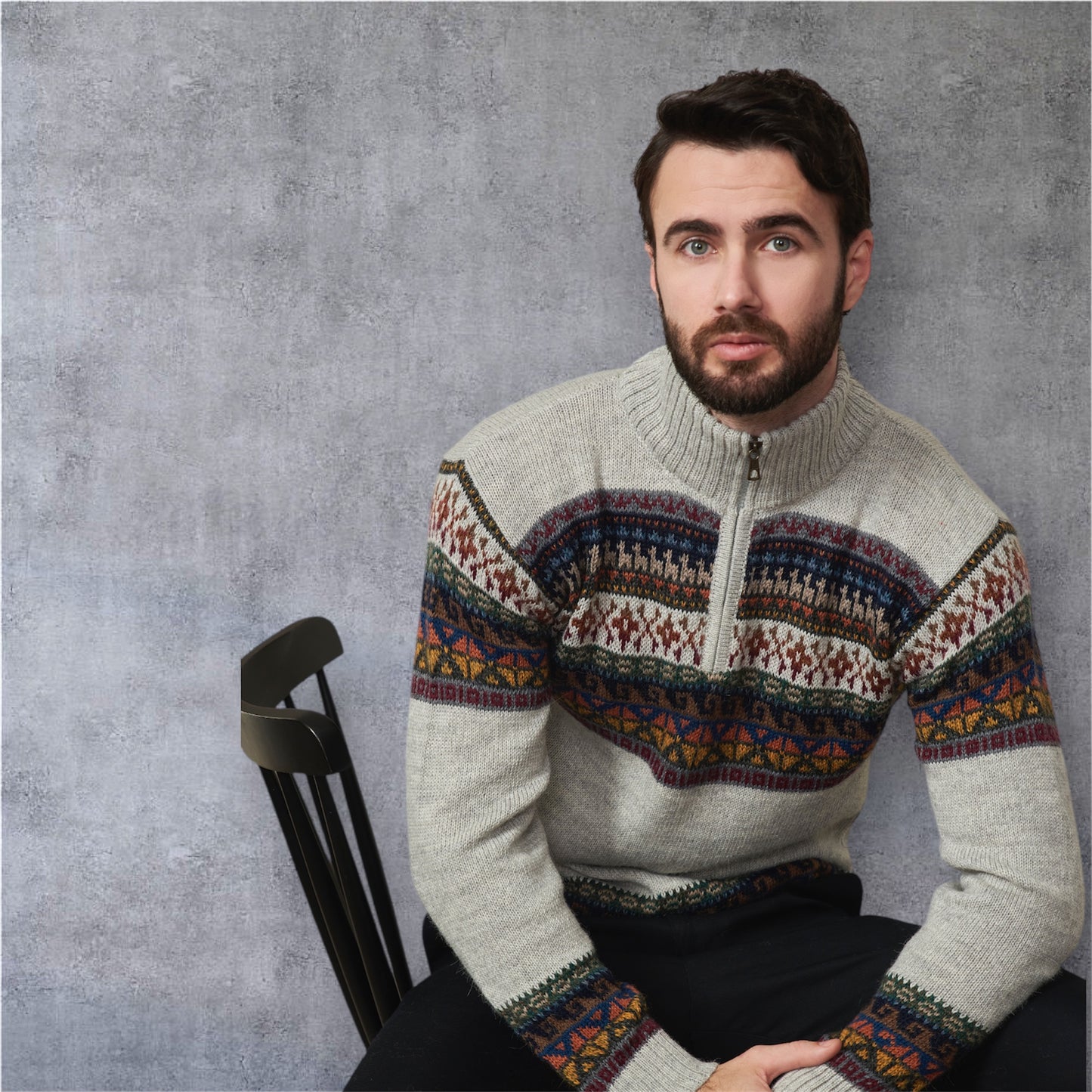 Gray designed Alpaca Sweater