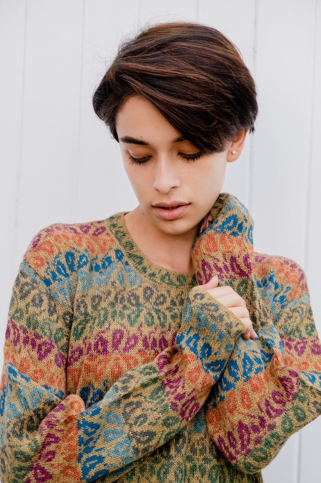 Flowers Pattern Woman Sweater.