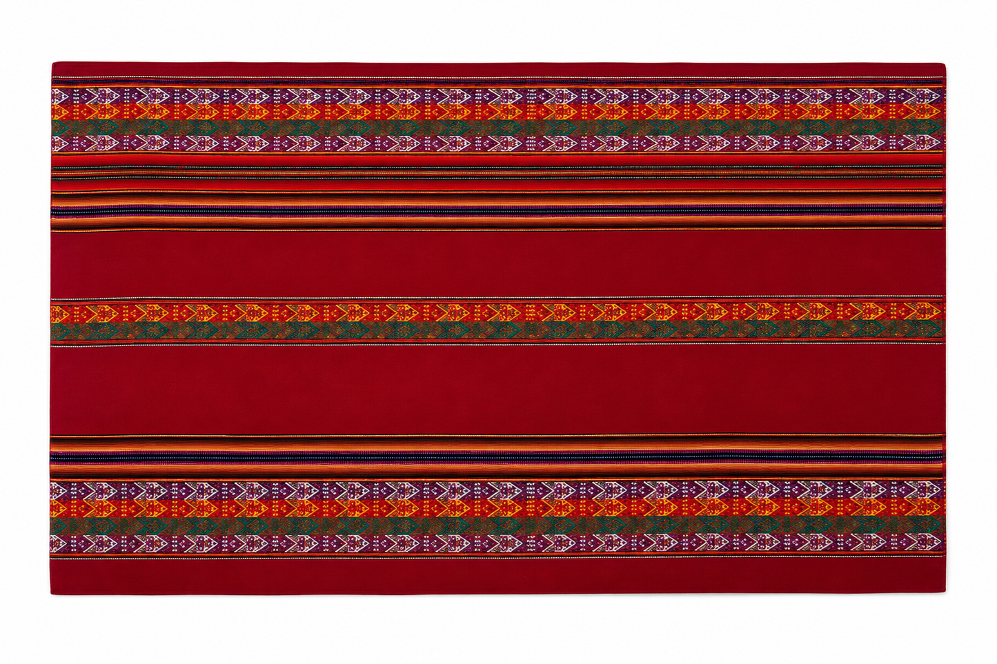 Andean Heritage Peruvian Tablecloth – Crimson Red