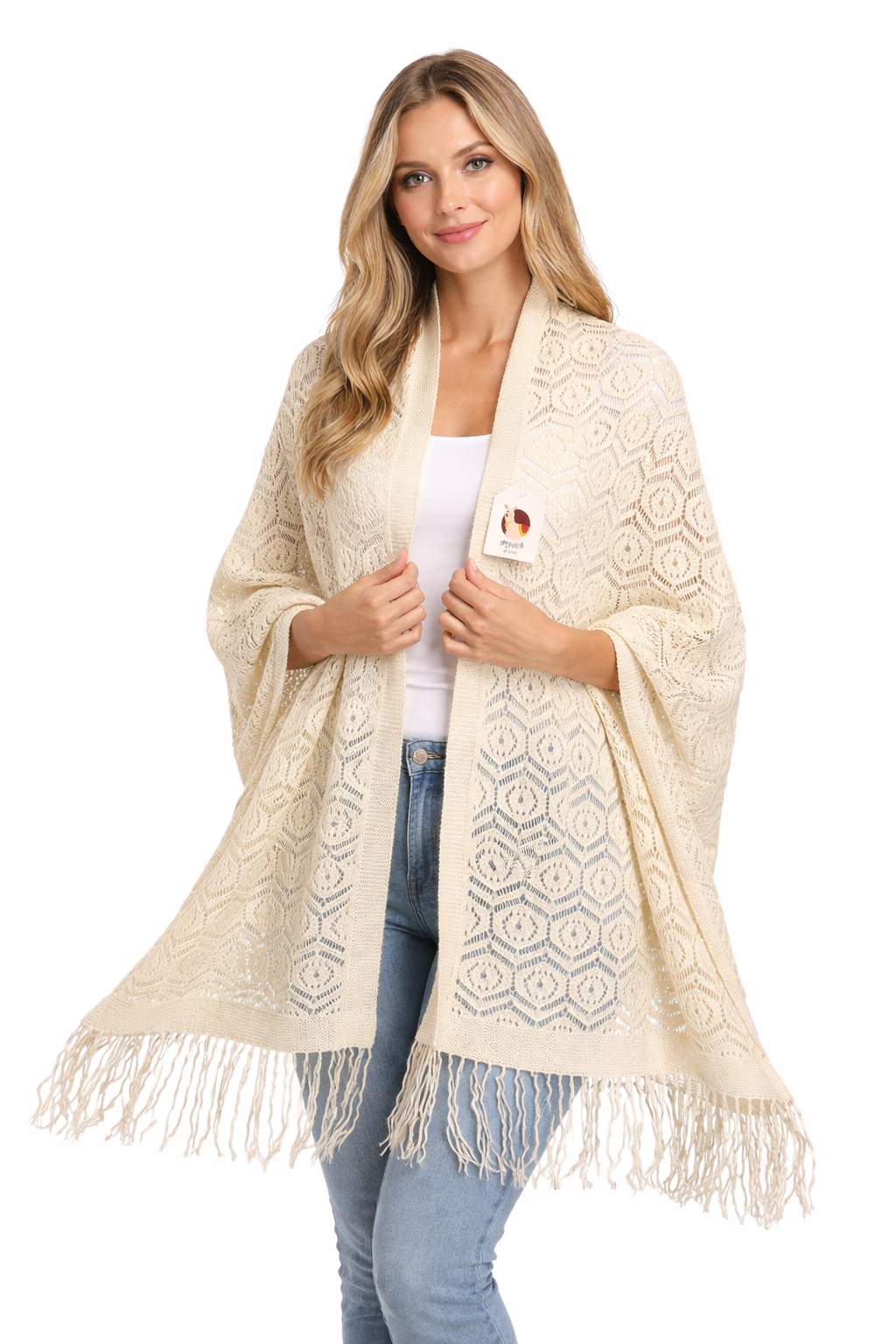 Ivory Grace Alpaca Shawl