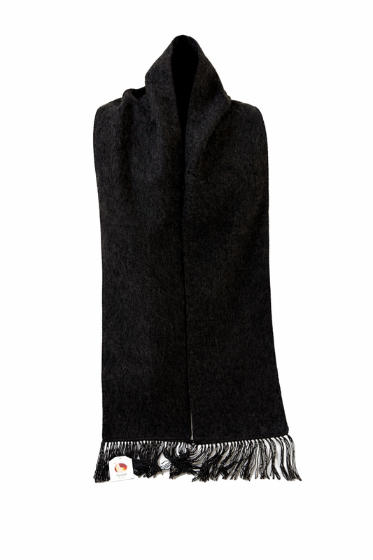 Alpaca Dark Gray Soft-Touch Scarf