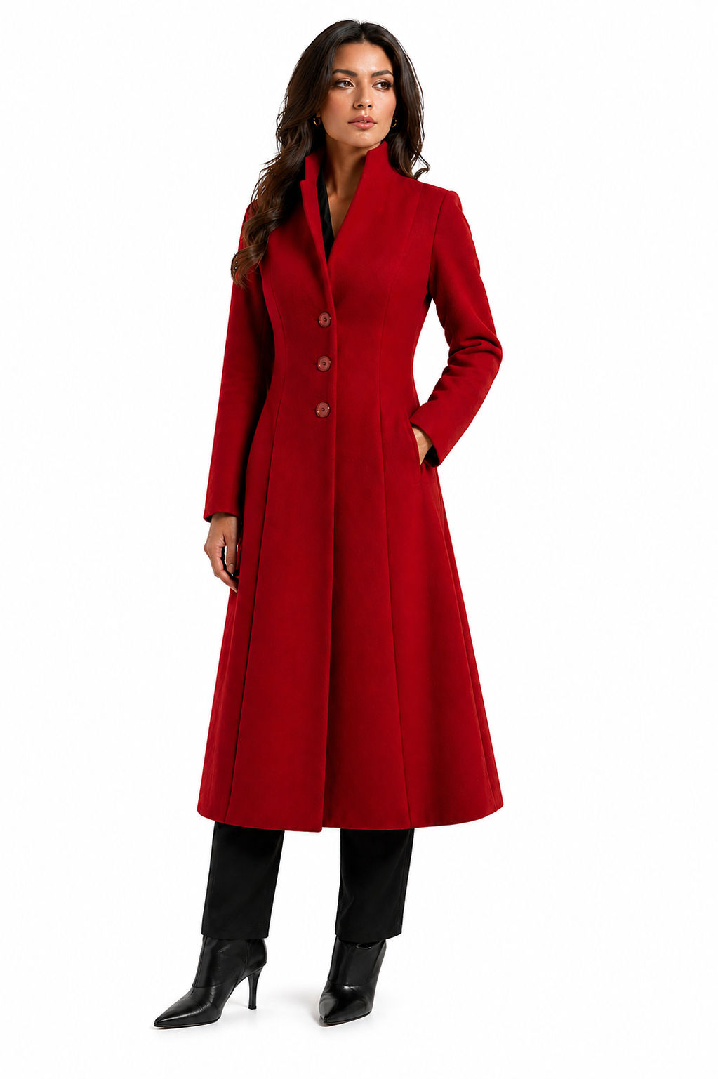 Luxury Red Alpaca Coat (Pre-Orders Available)
