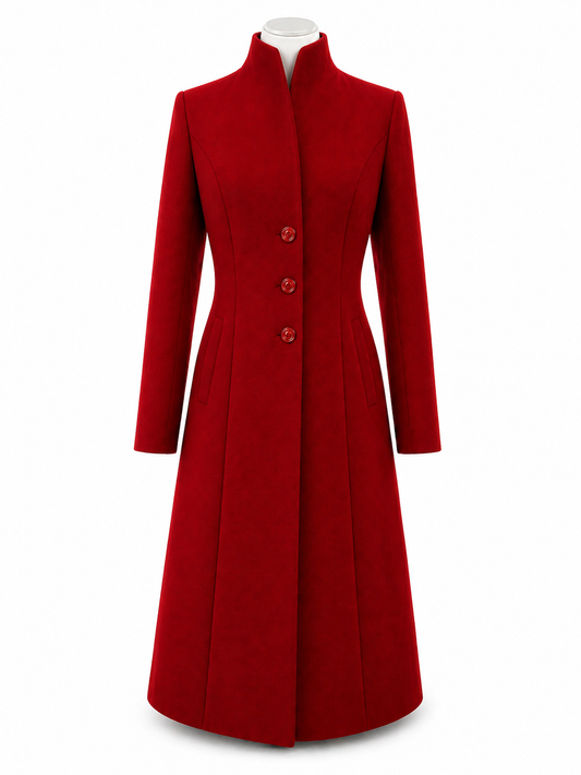 Luxury Red Alpaca Coat (Pre-Orders Available)