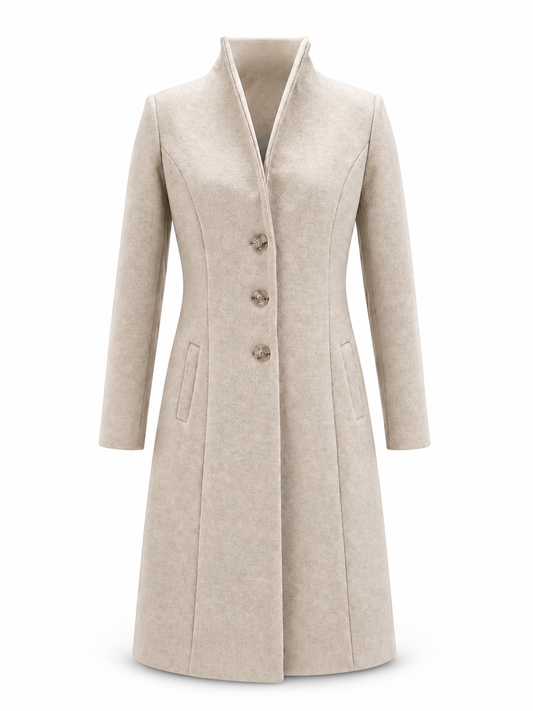Luxury Beige Alpaca Coat