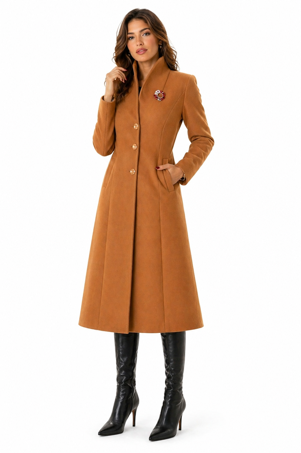 Luxury Caramel Alpaca Coat( Pre-Order Available)