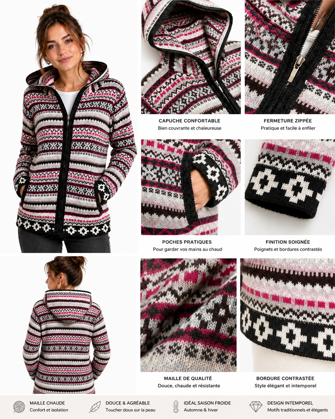 Alpaca  pattern designed sweater