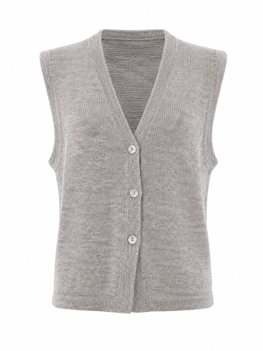 Silver Baby Alpaca Vest