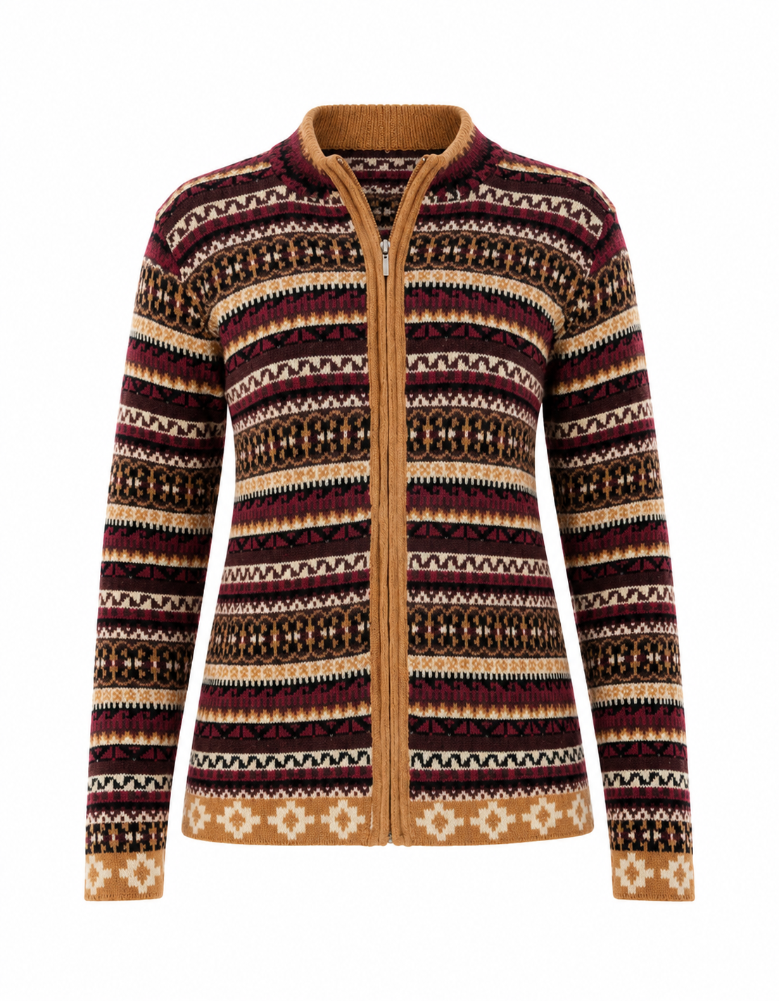 Andean Sunset Alpaca Zip Sweater