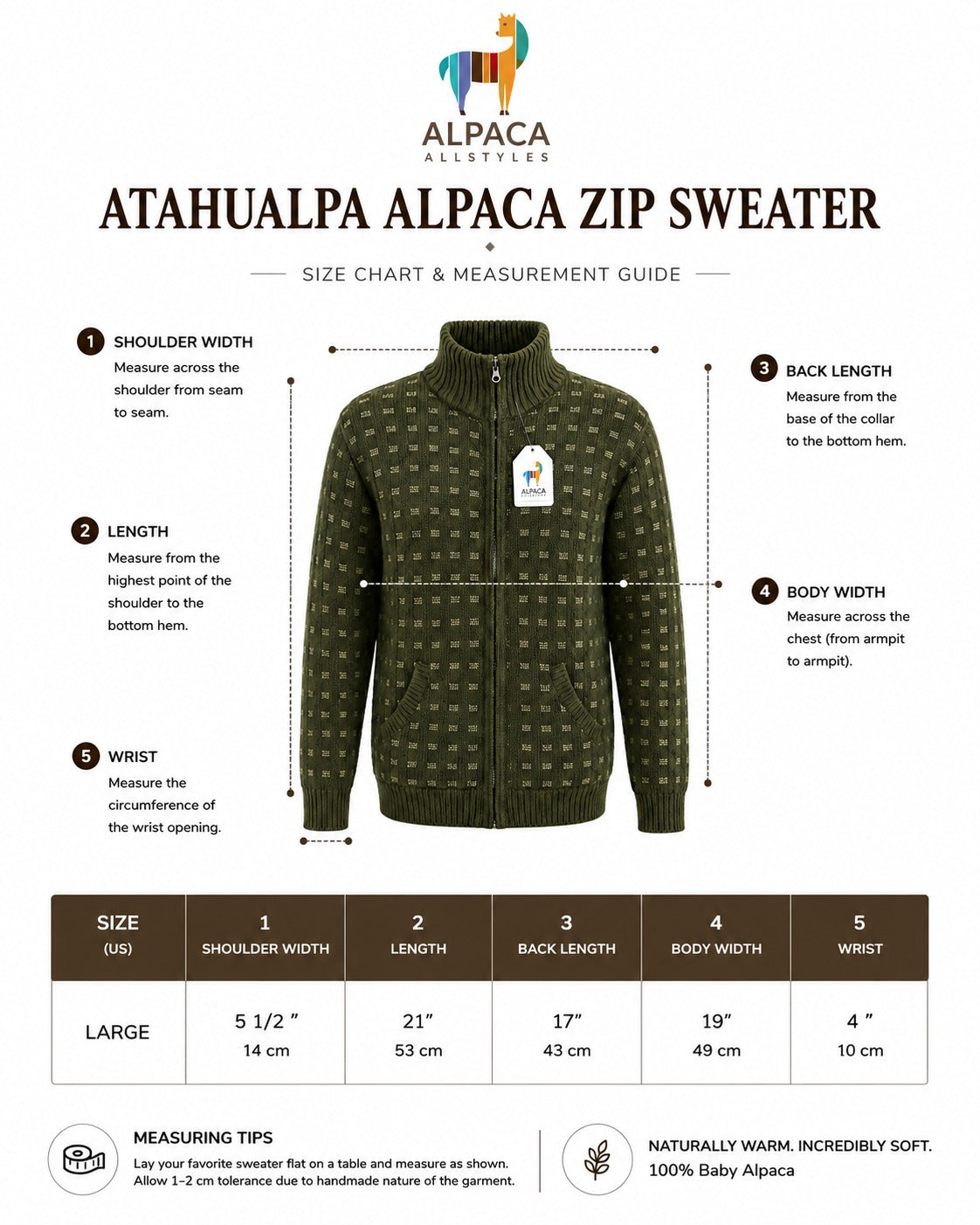 Atahualpa Alpaca Zip Sweater